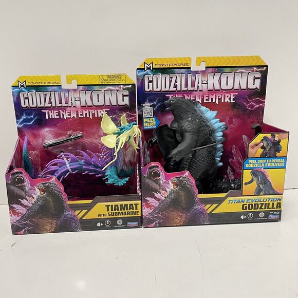 Godzilla TITAN EVOLUTION & TIAMAT Figures Godzilla x Kong New Empire Playmates - Picture 1 of 6
